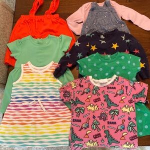 Lot of 7 baby girl dresses in 18-24 mo from Primary, Gap, and more